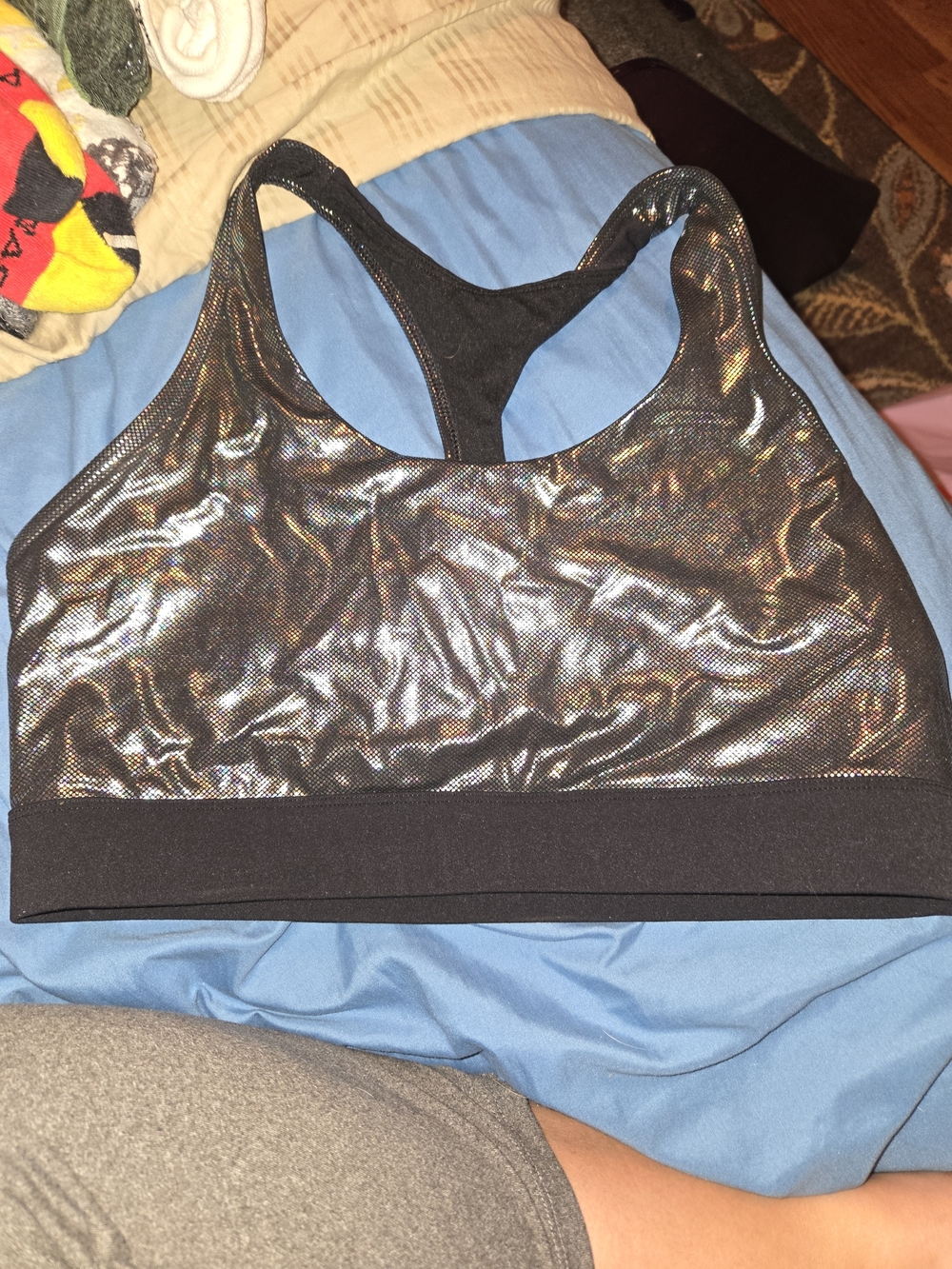 ZYIA Iridescent Multicolor Racerback Sports Bra